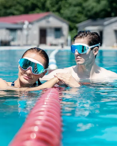 Miniatura 4 de Seasprint - Gafas de natación antivaho de gran angular Espejo deslumbrante blanco