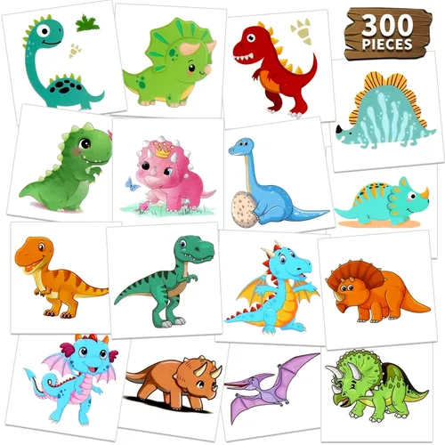 Miniatura 9 de Tatuajes temporales impermeables para niños – 350 piezas Animales, insectos y animales marinos Hojas de tatuaje temporales para niños Recuerdo