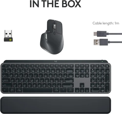 Miniatura 9 de Logitech MX Keys S Combo - Teclado y ratón inalámbrico de alto rendimiento con reposa muñeca, iluminación personalizable, desplazamiento rápido