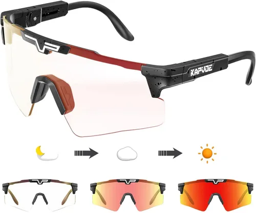 Miniatura 7 de KAPVOE Gafas de ciclismo fotocromáticas Gafas de sol deportivas de bicicleta de montaña Gases transparentes MTB Gafas hombres mujeres Bicicletas