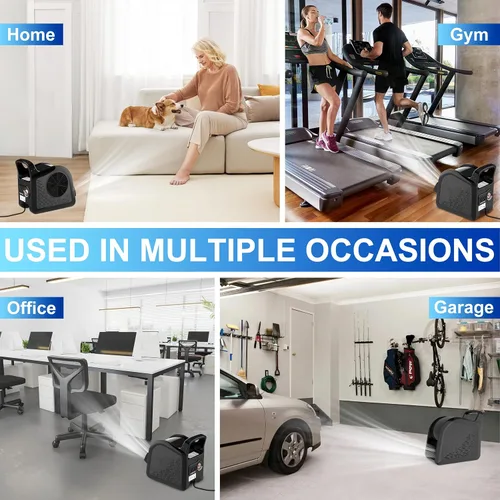 Miniatura 3 de Ventilador portátil para el hogar: ventiladores de piso de alta velocidad para refrigeración y secado, motor de aire con rotación de 185°