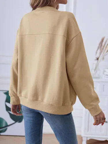 Miniatura 3 de MEROKEETY Sudaderas de manga larga con cremallera para mujer, chaquetas casuales sueltas con bolsillos