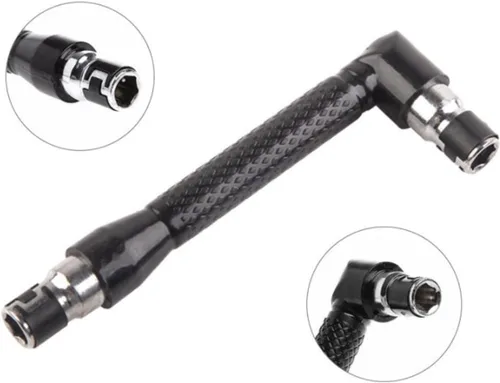 Miniatura 2 de Cuifati Llave en forma de L, llave hexagonal en forma de L de 1/4 de pulgada, cabezal doble con varias puntas de destornillador, herramienta