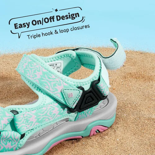 Miniatura 3 de DREAM PAIRS Sandalias de verano para niños, ligeras y ajustables (para niños y niñas, grandes y pequeños).