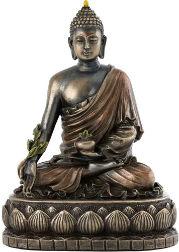 Top Collection Estatua de Buda de la medicina, escultura de Buda de curación en bronce fundido en frío de primera calidad, figura coleccionable de