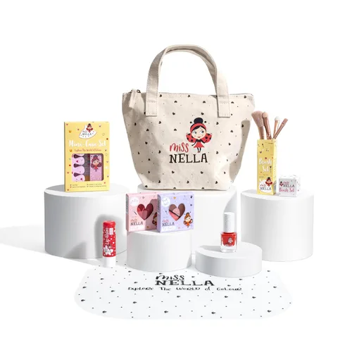 Miniatura 11 de MISS NELLA Juego de maquillaje y esmalte de uñas para niñas pequeñas, regalo seguro y divertido, hipoalergénico, dermatológicamente probado, apto