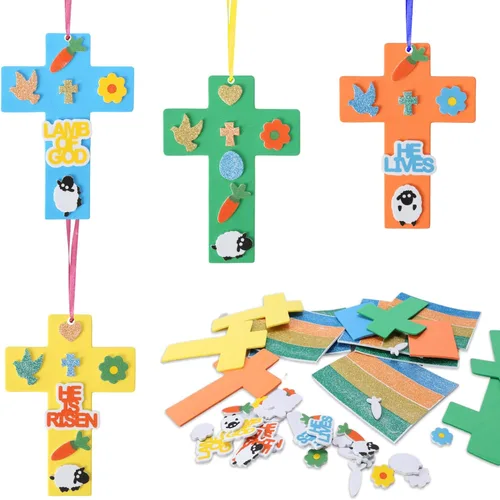 Miniatura 9 de Fennoral Paquete de 12 calcomanías de espuma con diseño de conejito para niños, para manualidades, manualidades, decoración de fiestas, regalos
