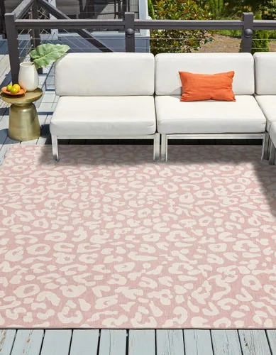 Miniatura 39 de Unique Loom Outdoor Safari Collection Alfombra de área - Leopardo (4 pies 1 pulgada x 6 pies 1 pulgada rectangular, gris claro/gris)