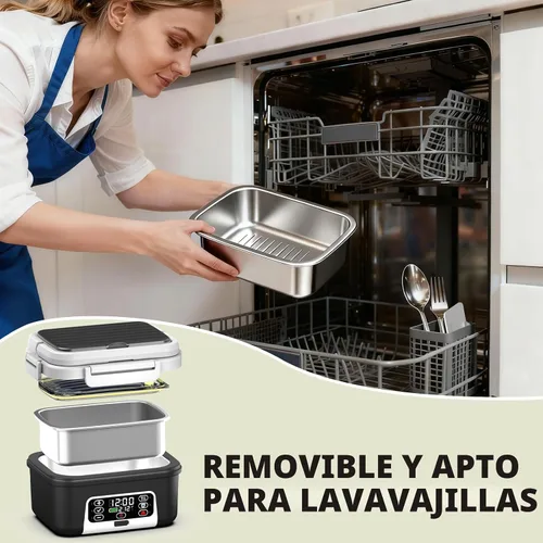Miniatura 8 de Lonchera eléctrica inalámbrica XL de 6.3 tazas para adultos, 20000 mAh recargable alimentada por batería inteligente para hombres y mujeres