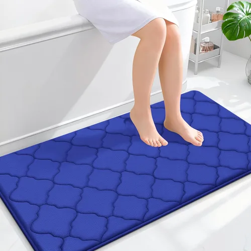 Miniatura 197 de OLANLY Alfombra de Baño de Espuma Viscoelástica de 24 x 16 pulgadas, Ultra Suave y Absorbente, Alfombras de Baño Antideslizantes, Cómodas, Lavables