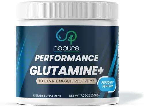 nbpure Glutamina de rendimiento+: PepForm Péptidos de glutamina - Recuperación muscular sin OMG y salud intestinal - intestino permeable, apoyo