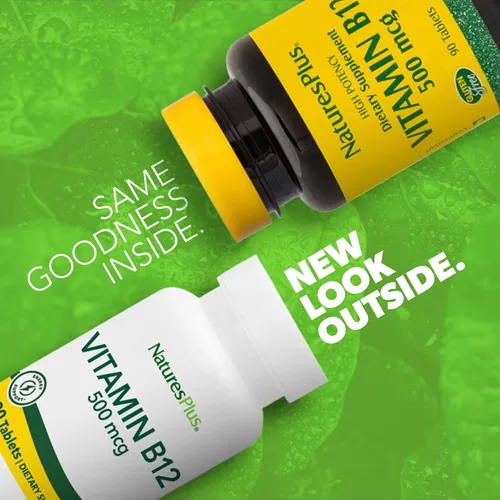 Miniatura 4 de NaturesPlus Vitamina B12 500 mcg - 90 tabletas - Apoyo energético y de salud inmunológica - Sin gluten, vegetariano - 90 porciones