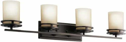 Miniatura 24 de Kichler Hendrik - Lámpara de pared de 12 pulgadas en bronce antiguo con vidrio grabado en color oscuro, lámpara de pared de 1 luz para dormitorio
