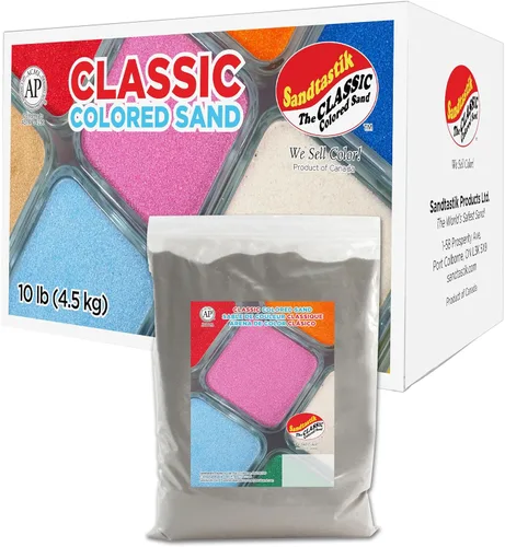 Miniatura 39 de Sandtastik Arena blanca de color clásico: caja a granel de 10 libras de arena de grano fino vibrante para artes y manualidades, botellas de arena