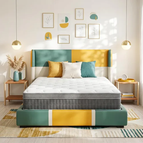 Miniatura 27 de inight Colchón híbrido tamaño Queen de 10 pulgadas, soporte firme medio para peso promedio (130-230 libras), espuma Nebulign de apoyo y bobinas