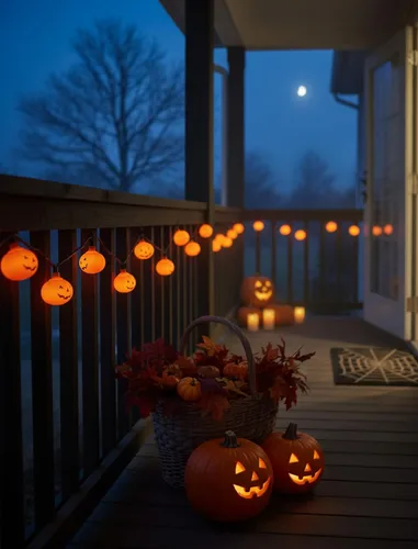Miniatura 4 de Luces de calabaza de Halloween para exteriores, 10 luces LED de calabaza de 8.5 pies, impermeables, calabazas iluminadas para interiores y Linda