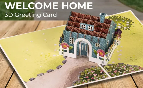 Miniatura 8 de iGifts And Cards Home Sweet Home - Tarjeta de felicitación 3D emergente, regalo de inauguración de la casa, regalo sorpresa de la casa