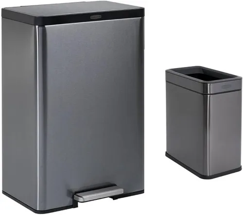 Miniatura 7 de Paquete de basura Rubbermaid 12G Step-On con papelera Rubbermaid 1.6G semicircular