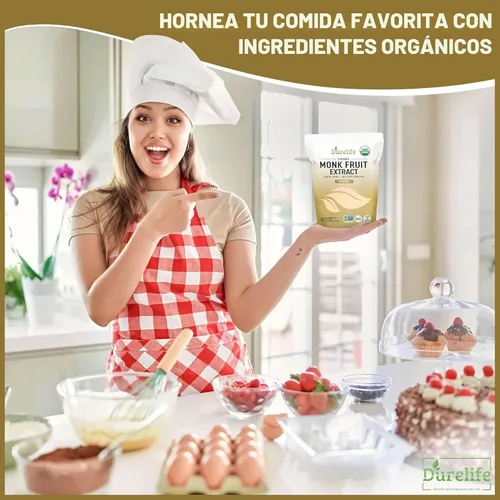 Miniatura 6 de Edulcorante orgánico de fruta de monje 100% puro Durelife, sin eritritol, extracto en polvo de fruta de monje, orgánico USDA verificado por
