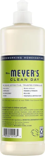 Miniatura 2 de Mrs. Meyer's - Detergente líquido para platos, aroma a verbena de limón, fórmula biodegradable, paquete de 3 unidades, 16 fl oz