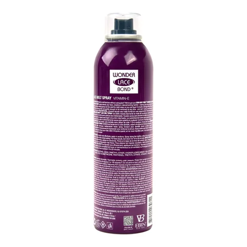 Miniatura 8 de EBIN NEW YORK Wonder Lace Bond - Aerosol para derretir encaje, vitamina E + biotina, spray adhesivo de sujeción extra firme para peluca, acabado