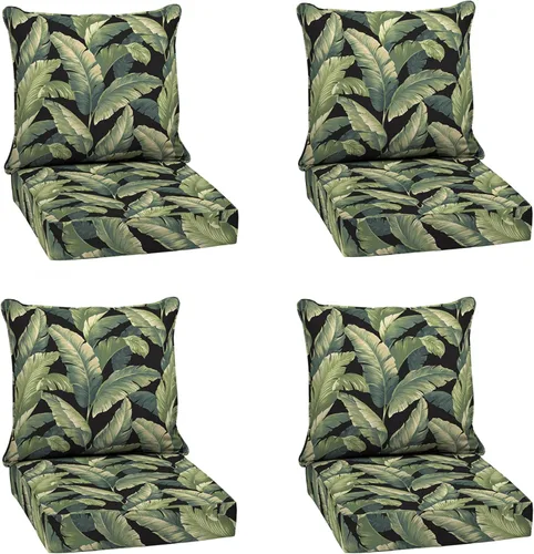Miniatura 9 de Arden Outdoor Deep Seat Cushion Set, 24 x 24 pulgadas, Cojín para patio resistente al clima, a la lluvia y a la decoloración para silla, sofá y sofá