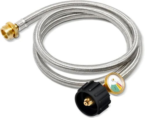 Miniatura 11 de ABYDA Manguera adaptadora de propano de 4 pies de 1 libra a 20 libras, manguera de tanque de propano con QCC1/tipo 1 para tanques de 5 a 40 libras
