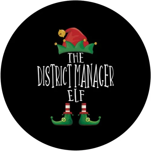 Miniatura 3 de District Manager Elf - Camisa familiar a juego con diseño de elfo, PopSockets de Navidad intercambiables
