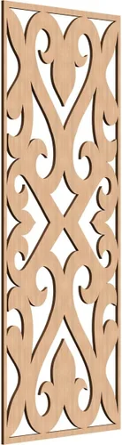 Miniatura 91 de Keene Paneles de pared decorativos de madera con calado, 9 3/8 pulgadas de ancho x 24 3/8 pulgadas de alto x 1/4 de alto, roble rojo rojo (Red Oak)