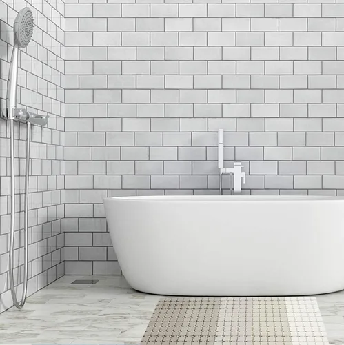 Miniatura 6 de BEMISO Tapete de ducha antideslizante con ventosas y agujeros de drenaje, tapete de baño para bañera, 33.4 x 15.7 pulgadas, tamaño grande