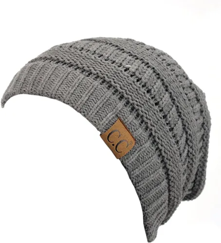 Miniatura 300 de C.C Trendy Warm Chunky Soft Stretch Cable Knit Beanie