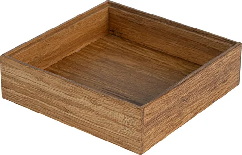 Miniatura 2 de Eco Display Contenedor de condimentos de bambú de 7 x 7 x 2 pulgadas, 1 caja grande para especias, resistente a astillas, para condimentos