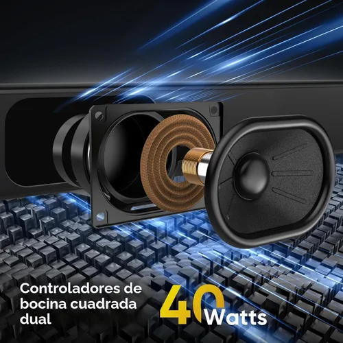 Miniatura 4 de RIOWOIS Barra de Sonido para Smart TV, Barra de Sonido para TV con Reflector de Graves y Fácil Configuración, Sistema de Sonido Envolvente de Audio