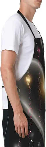 Miniatura 8 de Waterproof Apron with 2 Pockets Glowing love Adjustable Bib Aprons for Cooking Kitchen