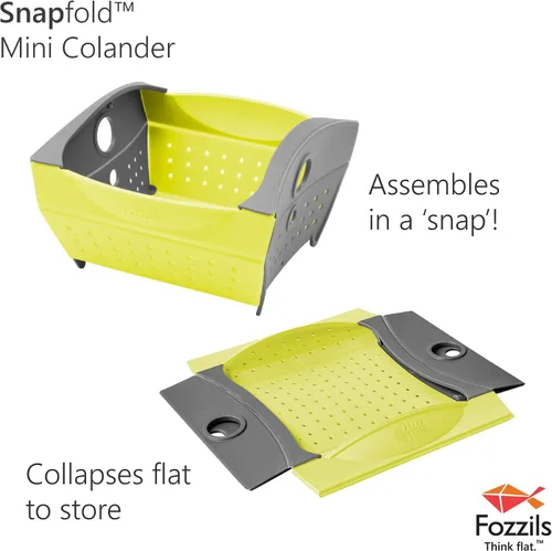 Miniatura 2 de Fozzils Mini colador Snap Fold de 1 cuarto de galón, verde (516119)