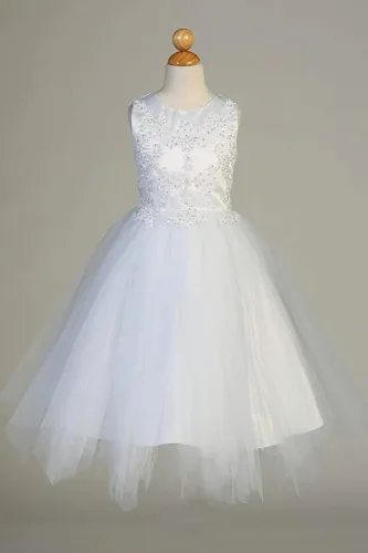 Miniatura 4 de Vestidos de Primera Comunión para Niñas 7-16 Vestido de Santa Comunión Blanco Vestidos de Primera Comunión para Niñas