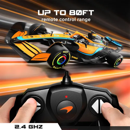 Miniatura 4 de Voltz Toys Auténtico auto de control remoto McLaren F1 MCL36 con licencia 1:18, colección F1 para niños y adultos, auto RC de 2.4 GHz para regalo