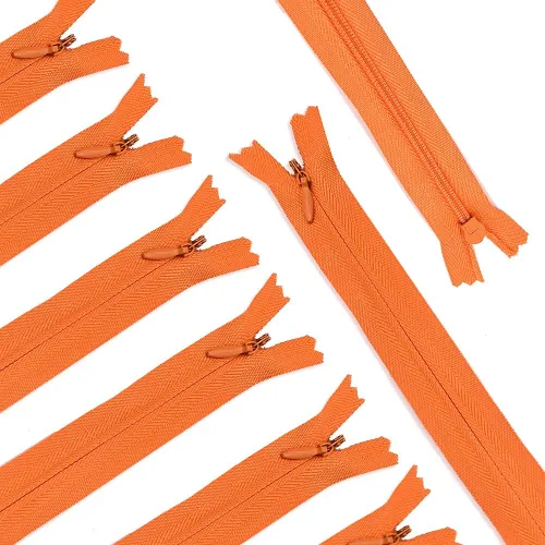 Miniatura 9 de Renashed 45 cremalleras invisibles de nailon mixto de 21.5 pulgadas para costura, costura, artesanía, 20 colores (mezcla de colores)
