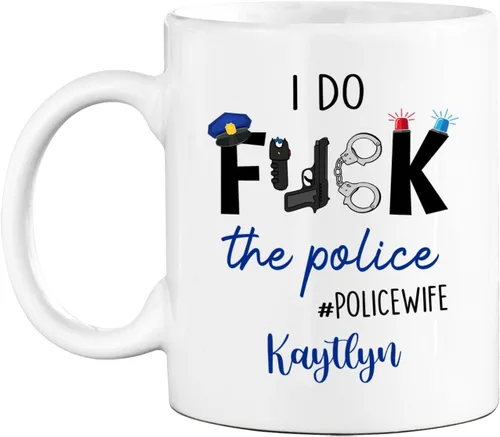 Miniatura 22 de Taza de café personalizada con nombre de oficial de policía en progreso, con nombre de oficial de policía estudiantil, taza de cerámica blanca