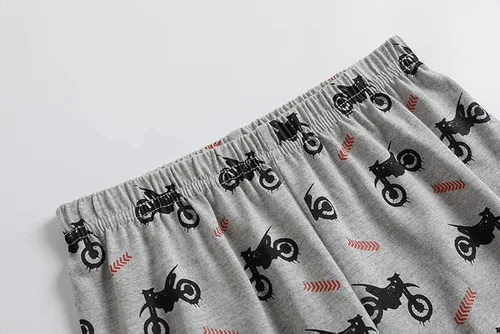 Miniatura 6 de MyFav Pijamas de algodón que brillan en la oscuridad para niños grandes, cómodos conjuntos de pijama