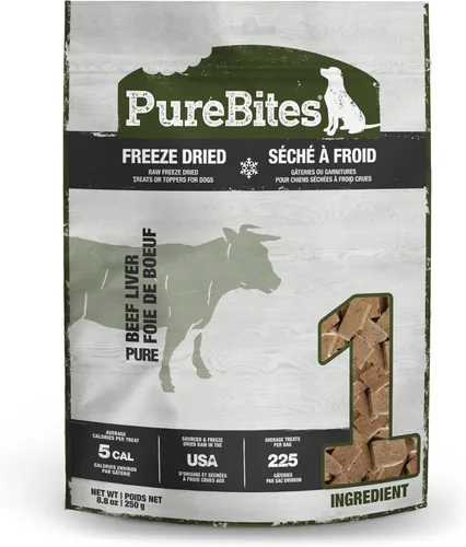 Miniatura 10 de PureBites Golosinas de res liofilizadas para perros, 1 ingrediente, hechas en EE. UU., 26 oz (el empaque puede variar)