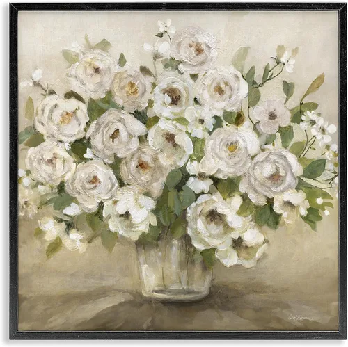 Miniatura 24 de Stupell Industries 'Country Jug Varied Flower Arrangement', Framed Giclee Art, White, 17 x 17 Inches, Easy to Hang and Sturdy, Made in USA, by Carol
