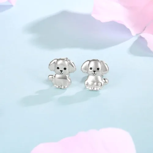 Miniatura 5 de Sterling Silver Dogs Stud Earrings Beagle Corgi Chihuahua Dachshund French Bulldog German Shepherd Poodle Mom Breed Puppy Jewelry for Daughter