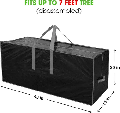 Miniatura 2 de Bolsa de almacenamiento para árbol de Navidad Se adapta a árbol de hasta 7.5 pies de alto desmontado I 45 x 15 x 20 pulgadas Bolsa protectora
