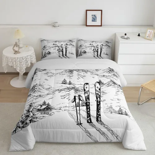 Miniatura 35 de Erosebridal Edredón de plumón de hockey sobre hielo, juego de edredón de jugador de hockey para adolescentes, niños y hombres, juego de ropa de cama