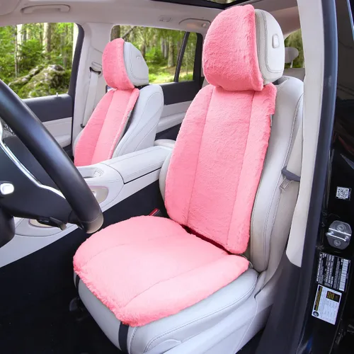 Miniatura 9 de FH Group Doe16 - Juego de cojines de asiento delantero de piel de conejo sintética, para la mayoría de automóviles, camiones, SUV o camionetas Beige