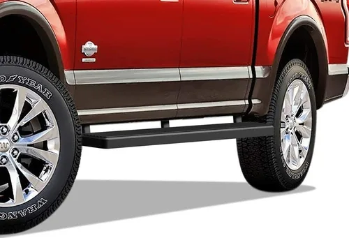 Miniatura 13 de APS Estribos negros compatibles con Ford F-150 2015-2026 SuperCrew Cab & F-150 Lightning 2022-2026 & F-250 F-350 Super Duty 2017-2026 Crew Cab