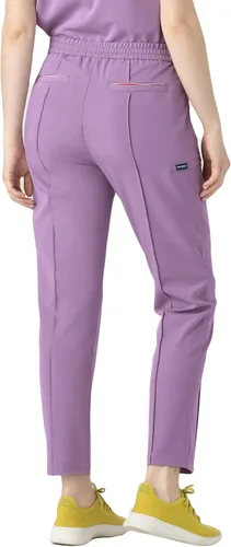 Miniatura 3 de Mediclo Pantalones médicos médicos para mujer - Sicilia 7 bolsillos Pintuck pierna cónica ecológica sostenible FYSEL tela ropa de trabajo