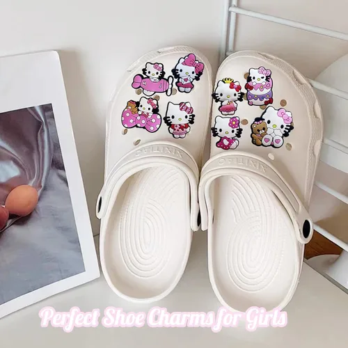 Miniatura 6 de Dijes para zapatos de cocodrilo, accesorios para decoraciones para niñas, niños, adultos, mujeres, recuerdos de fiesta, Vinilo, No es una piedra