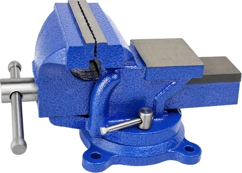 Miniatura 8 de HFS (R) Abrazadera de mesa de banco resistente - Base giratoria 360 con cerradura, parte superior de yunque de gran tamaño (6 pulgadas)
